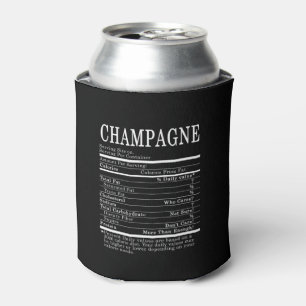 Champagne Funny Nutrition Facts Erntedank Chris Dosenkühler