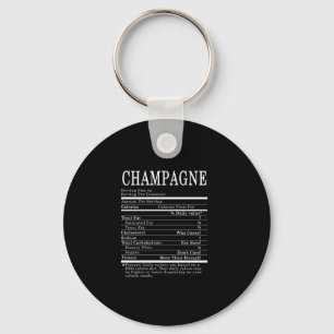 Champagne Funny Nutrition Facts Erntedank Chris Schlüsselanhänger
