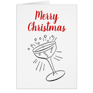 Champagne Glass Frohe Weihnachten Weihnachten
