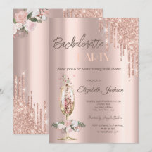 Champagne Glass Rose Junggeselinnen-Abschied
