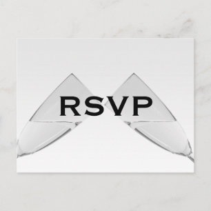 Champagne Glass UAWG Postcard Einladungspostkarte