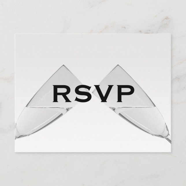 Champagne Glass UAWG Postcard Einladungspostkarte (Vorderseite)