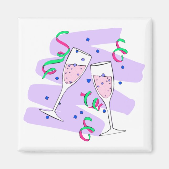 Champagne Glasses Magnet (Vorne)