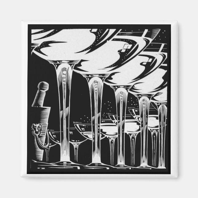 Champagne Glasses Magnet (Vorne)