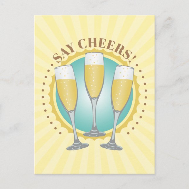 Champagne Glasses Postcard Postkarte (Vorderseite)