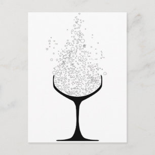 Champagne Glasses Postkarte