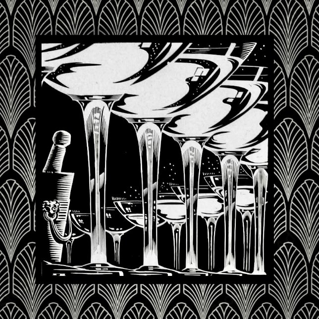 Champagne Glasses Silver Einladung (Von Creator hochgeladen)
