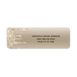 Champagne Glitzer Tropfen Glam Trendy Rücksendeadr