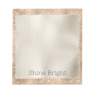 Champagne Glitzy Glam Sparkle Notizblock