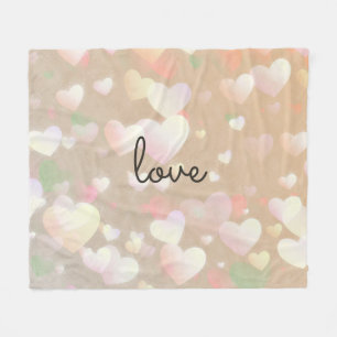 Champagne-Glühen-Herzen Fleecedecke