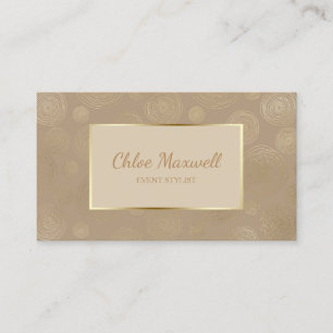 Champagne Gold Abstrakt Circle Minimalistisch Visitenkarte
