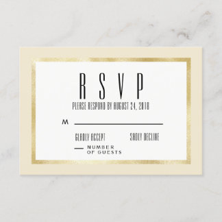 Champagne + Gold Classic Wedding Einladende RSVP C