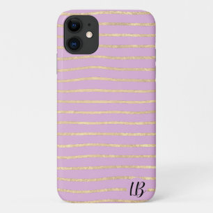 Champagne Gold Foil Strips Handy Case