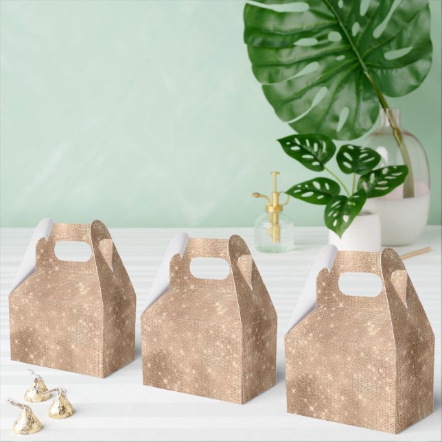 Champagne Gold Glam Sparkle Glitz Geschenkschachtel (Zahlreiche)