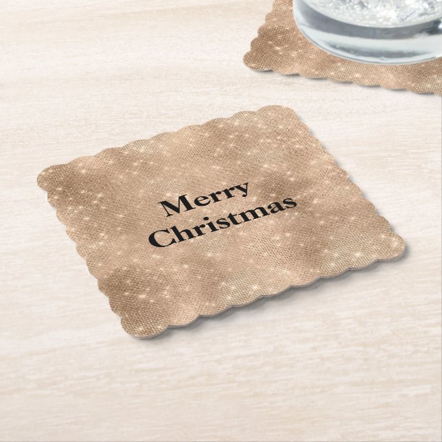 Champagne Gold Glam Sparkle Glitz Untersetzer (angewinkelt)