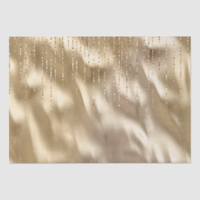 Champagne Gold Glam Sparkle Stings Wedding Seidenpapier (Vorderseite)