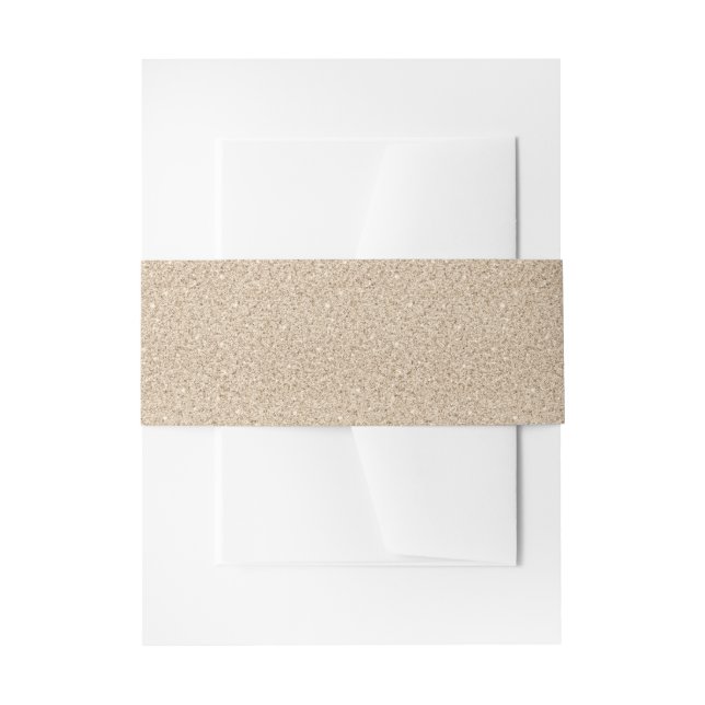 Champagne Gold Glitzer Einladungsbanderole (Vorderseite Beispiel)