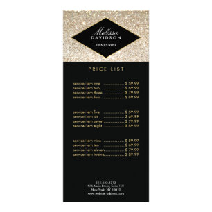 Champagne Gold Glitzer und Glamour Werbekarte