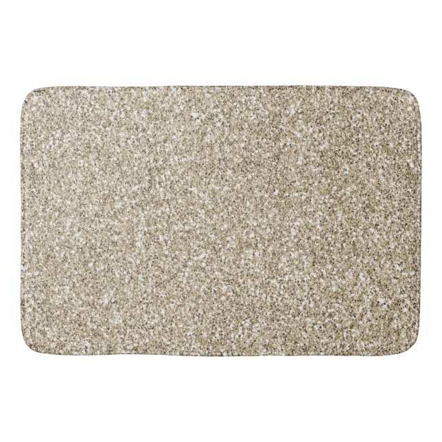 Champagne Gold Glitzy Glitzer Badematte (Vorderseite)