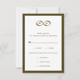 Champagne Gold Infinity Hand Clasp Wedding RSVP Ca