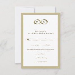 Champagne Gold Infinity Hand Clasp Wedding RSVP Ca