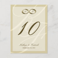 Champagne Gold Infinity Handklasp Tischnummer