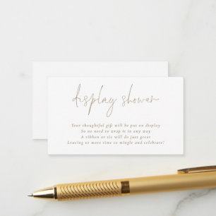Champagne Gold Script Display Brautparty Begleitkarte
