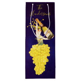 Champagne Grapes  Wine Gift Bag Geschenktüte Für Weinflaschen