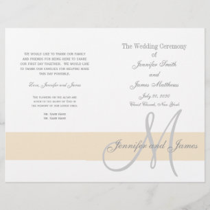 Champagne Gray Wedding Monogramm