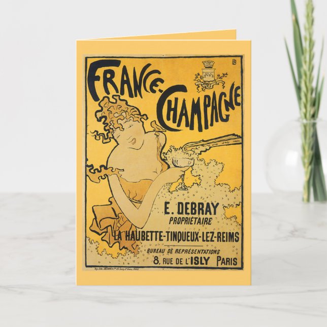 "CHAMPAGNE!" Greeting Card Karte (Vorderseite)