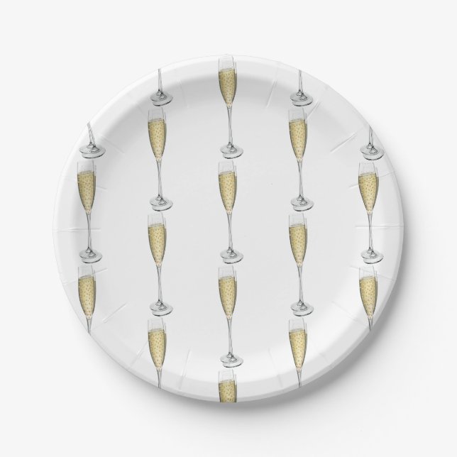 Champagne Hearts Paper Tellers Pappteller (Vorderseite)