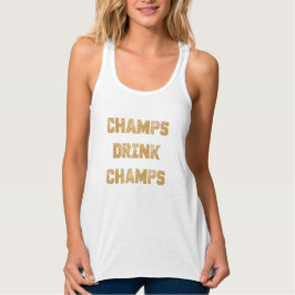 Champagne kaut GoldGlitzer-Behälter Tank Top