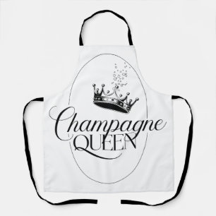 Champagne-Königin Oval Design mit Krone Schürze