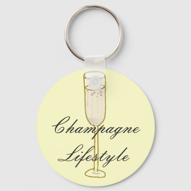 Champagne Lifestyle Schlüsselanhänger (Vorderseite)