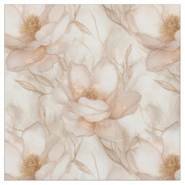 Champagne Magnolias Fabric Stoff