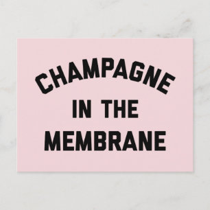 Champagne Membranfeuerzitat Postkarte