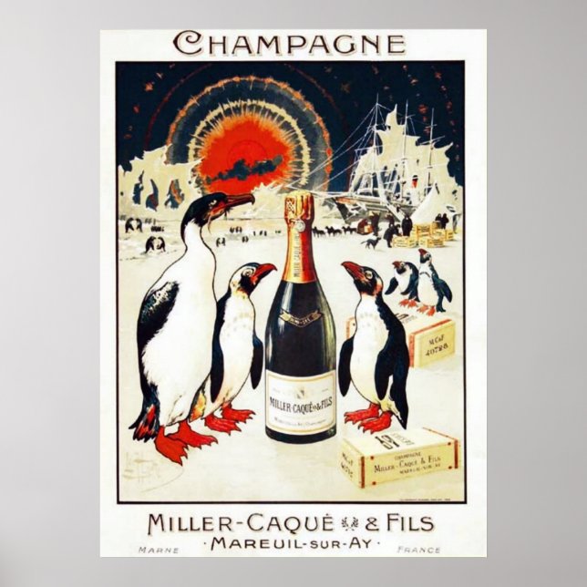 Champagne Miller-Caqu und Fils Poster (Vorne)
