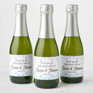 Champagne mini bottles favors personalized