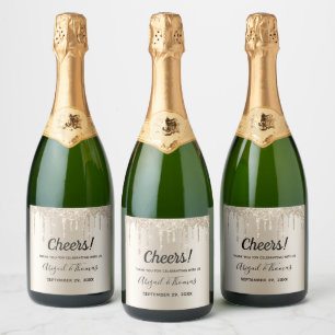 Champagne mit Glitter Hochzeitsglamour