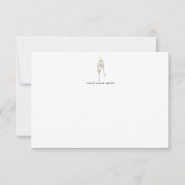 Champagne Notecard Dankeskarte