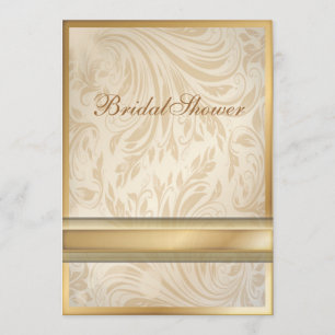 champagne or Damask Bridal Showeuse Invitation