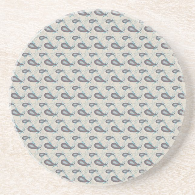 Champagne Paisley Pattern Getränkeuntersetzer (Vorne)