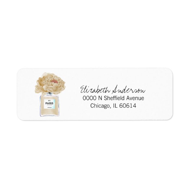Champagne Peonies & Perfume Floral Bridal Address (Vorne)