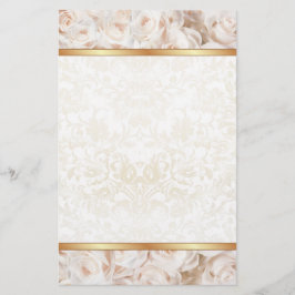 Champagne Pink Rose Elegance Briefpapier