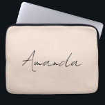 Champagne Pink Schlicht Einfach Minimalistisch mod Laptopschutzhülle<br><div class="desc">Einfaches,  modernes,  minimalistisches Design. Diese Vorlage kann an alle beruflichen Beruf angepasst werden.</div>