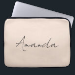 Champagne Pink Schlicht Einfach Minimalistisch mod Laptopschutzhülle<br><div class="desc">Einfaches,  modernes,  minimalistisches Design. Diese Vorlage kann an alle beruflichen Beruf angepasst werden.</div>