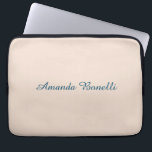 Champagne Pink Schlicht Einfach Minimalistisch mod Laptopschutzhülle<br><div class="desc">Einfaches,  modernes,  minimalistisches Design. Diese Vorlage kann an alle beruflichen Beruf angepasst werden.</div>