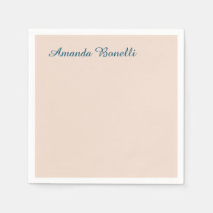 Champagne Pink Schlicht Einfach Minimalistisch mod Serviette