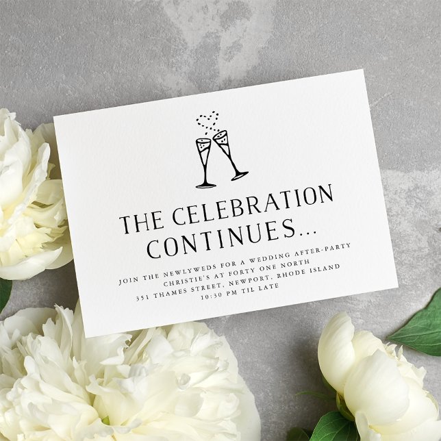 Champagne Pop | Invitation Mariage après la fête (Créateur téléchargé)