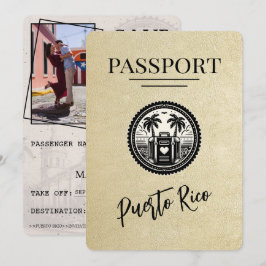 Champagne Puerto Rico Passport Save The Date
